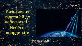 Астрономія. Урок №3. Визначення відстаней до небесних тіл. Небесні координати. Презентація. 11 клас