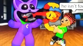 POPPY PLAYTIME CHAPTER 3 CATNAP ATTACK (ROBLOX) BROOKHAVEN RP FUNNY MOMENTS