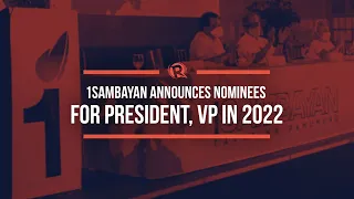 1Sambayan announces nominees for president, VP in 2022