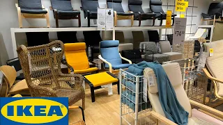 IKEA ARMCHAIRS , ACCENT CHAIRS, OTTOMANS IN STORE WALK THROUGH