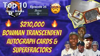 $210,000 BOWMAN TRANSCENDENT BASEBALL CARDS IN 10 BREAKS 🔥💰 SuperFractor This Week In Breaks