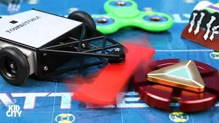 Fidget Spinners vs BattleBots + Rare Superhero Spinner Game for Kids!