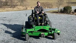 #5 John Deere Z970R Zero Turn - FIRST USE - mowing a steep embankment with tall grass.
