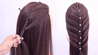 Long Hair Hairstyle For Girls | Advance Open Hairstyle For Engagement