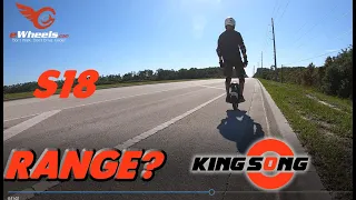 My KingSong S18 Range Test - How far can 1100WH Take Me???