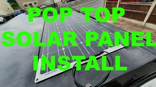 DIY Solar Panel Installation - I DRILLED A HOLE IN MY POP TOP - VW T6 Camper Van