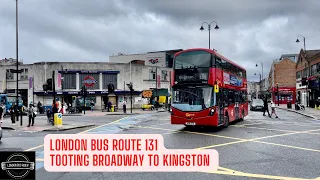 🚌 Discovering London's Charm: Bus Route 131 Journey from Tooting Broadway to Kingston 🌧️