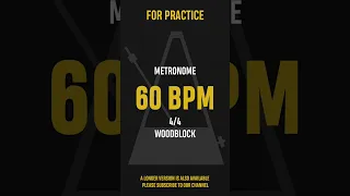 60 BPM 4/4 - Best Metronome (Sound : Wood block) #shorts