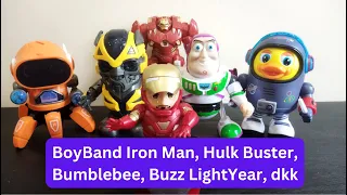Unboxing Mainan Robot Hulk Buster, Iron Man, Buzz Light Year, Bumblebee, dkk
