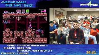 Garrison playing Super Metroid at AGDQ 2013