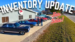 Inventory Update Lot Walk Around & Shop Update 50+ Classics Cars for sale