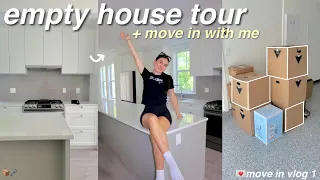 EMPTY HOUSE TOUR + MOVE IN WITH ME 📦 packing & apartment hunting | moving diaries ♡