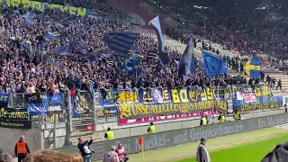 „FC Saarbrücken Allez“ - Stimmung Fans 1.FC Saarbrücken beim 1.FC Kaiserslautern