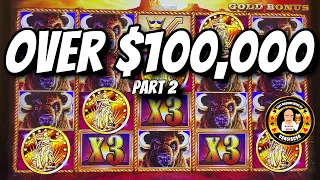 $100,000+ in JACKPOT'S on Buffalo Slot Machines PART 2