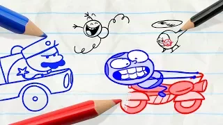 Pencilmation Transportation Compilation! Pencilamtion Cartoons