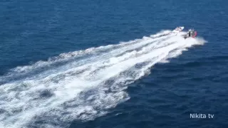 US Coast Guard chasing a small boat in Florida