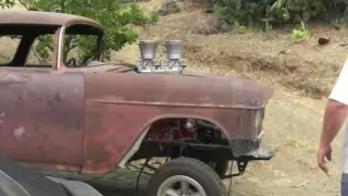 Normad, Norm's Speed Shop, 55 Nomad, tilt front end.AVI