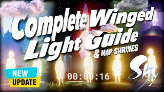 Sky Cotl All WINGED LIGHTS LOCATIONS - New Updated Version | Beginners Guide | Noob Mode