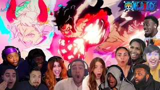 SNAKEMAN LUFFY & YAMATO VS KAIDO! PEAK SAKUGA! ONE PIECE EPISODE 1049 ULTIMATE REACTION COMPILATION