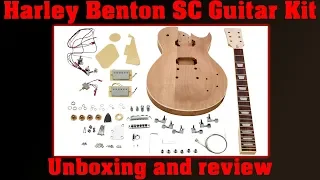 Harley Benton SC guitar kit, Les Paul unboxing & review. Single cut style kit.
