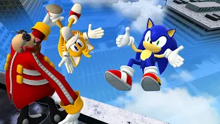 Sonic,Tails Vs Dr Eggman Fall/Fails Epic Ragdoll Ep.14 [GMOD]