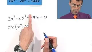 Solving a Polynomial Equation by Factoring