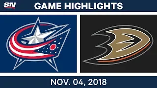 NHL Highlights | Blue Jackets vs. Ducks– Nov. 4, 2018