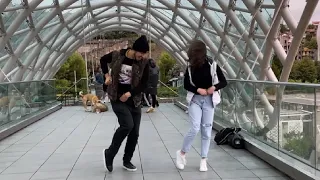 Девушка Танцует Класс На Мосту Мира Тбилиси Гандагана Лезгинка 2021 Acharuli Dance Аджарули ALISHKA