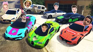 GTA 5 - Stealing Modified YOUTUBERS CARS with Franklin! (Real Life Cars)