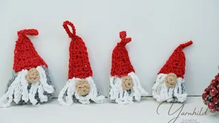 How to crochet a super cute mini gnome - Easy amigurumi gnome tutorial - Crochet for Christmas