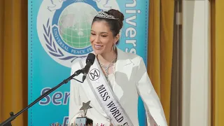 Camila Pinzon, Miss Colombia Appointed an Ambassador for Peace of the Universal Peace Federation