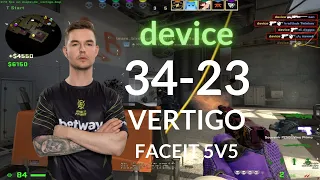 device (34-23) Plays FACEIT (VERTIGO) @ 2022.06.16