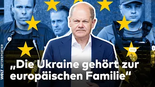SCHOLZ will EU-Beitrittsstatus für UKRAINE und MOLDAU | EILMELDUNG