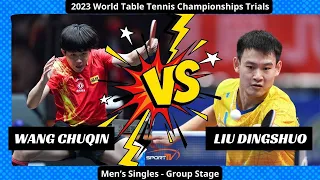 (Highlights) Wang Chuqin VS Liu Dingshuo | Group Stage -2023 World Table Tennis Championships Trials