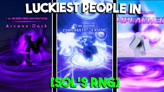 LUCKIEST PEOPLE IN SOL'S RNG! [CLIPS]