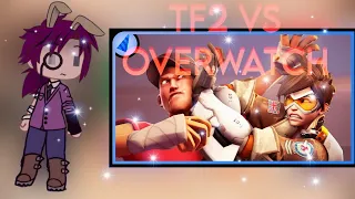 Afton Family Reacts To "[SFM] TF2 VS Overwatch" || Gacha club ||