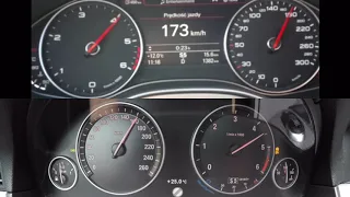 Audi A6 C7 3.0 BiTDI 313ps vs BMW F10 535D 313 ps acceleration