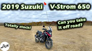 2019 Suzuki V-Strom 650 – Dirt Ride with Stock Battlax Tires