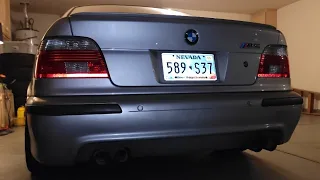 STRAIGHT PIPE E39 M5 COLD START! Cat & Muffler Delete