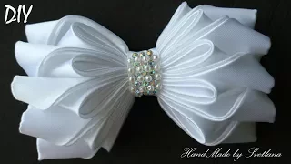 A bow of satin ribbon with your own hands DIY Svetlana Zolotareva