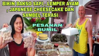 Bikin bakso sapi ,lemper ayam , Japanese cheesecake dan sambel terasi pesanan bumil