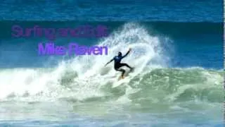 Mike Raven surfing at Widemouth bay