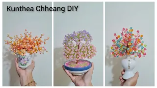 #tutorial Mixed 3 Videos Wire Flower Beads Eng Sub #diy #craft #flowers