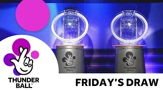 The National Lottery ‘Thunderball’ draw results from Friday 16th September 2016
