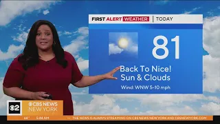 First Alert Weather: Sunshine and 80s return