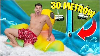 Ogromny WATERSLIDE w Naszym DOMU z Ekipą!