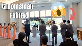 Groomsman Faints During Wedding Ceremony!