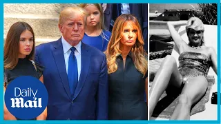 Melania and Donald Trump attend funeral of Ivana Trump, Donald's first ex-wife