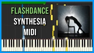 Love Theme from Flashdance (Giorgio Moroder) | Synthesia + MIDI 🎵