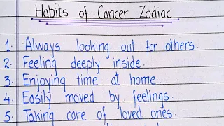 Habits of Cancer Zodiac | 10 Personality Secrets that will Blow Your Mind